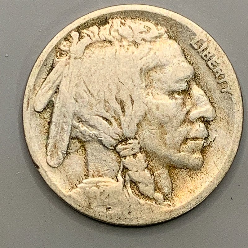 1921-S-Buffalo-Nickel-Lots-Of-Wear,-Die-Crack?