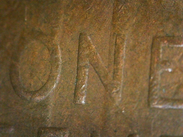 1944-S-Penny-With-Multiple-Die-Gouges/Dents