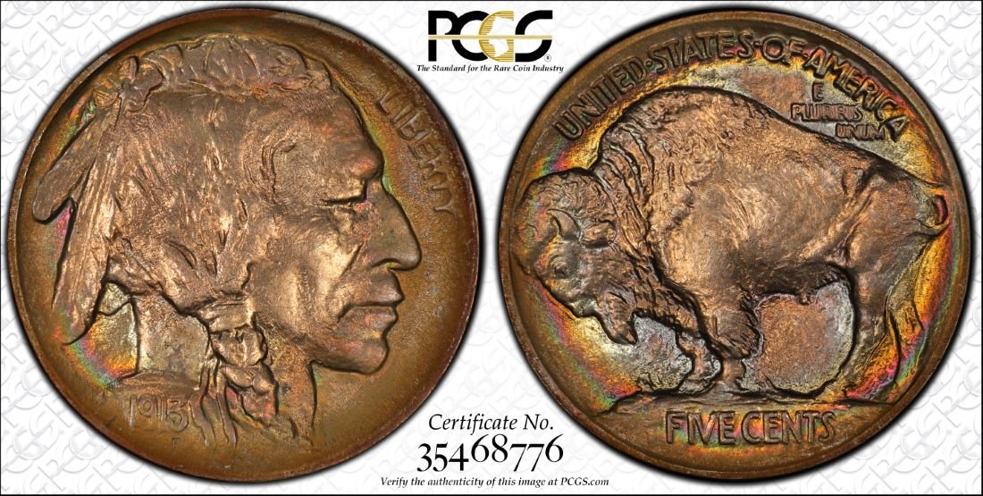 My-Newest-Buffalo:-1913-Type-I-With-Rainbow-Toning