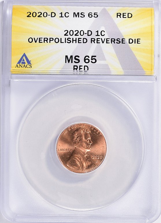 New-Discovery-2020-D-Lincoln-Shield-Cent-Mint-Error/Overpolished-Reverse-Die-Variety