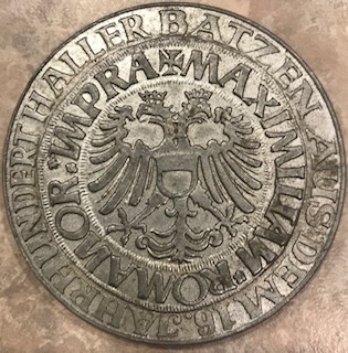 Holy-Roman-Empire-Coin-Or-Replica?-Id:-1970-S-Repro-Or-Notgeld-Of-16th-Century-Batzen