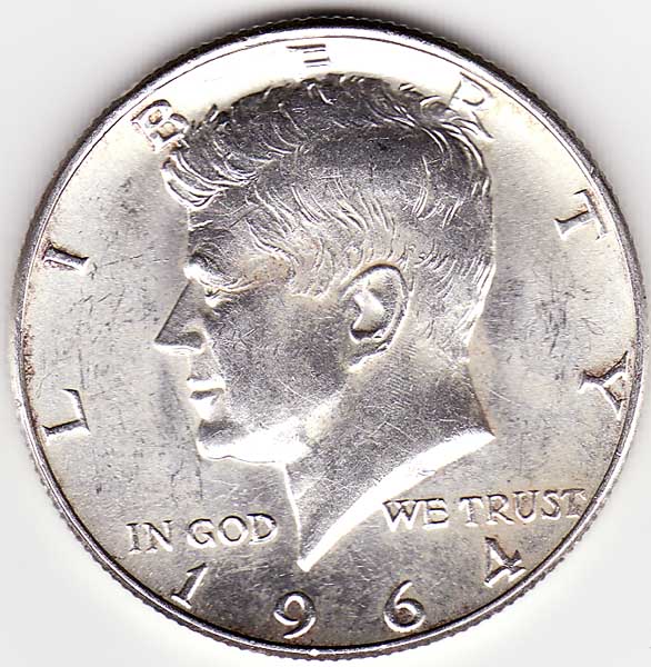 1964-Kennedy-Half-Dollar-Heavily-Accented-Hair
