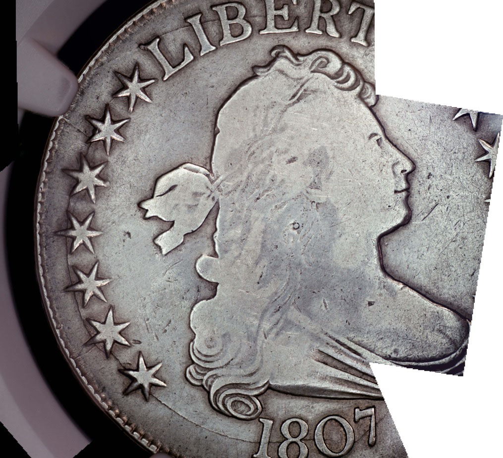 Interesting-Feature-In-Center-Of-1807-50c-Db-O-109A
