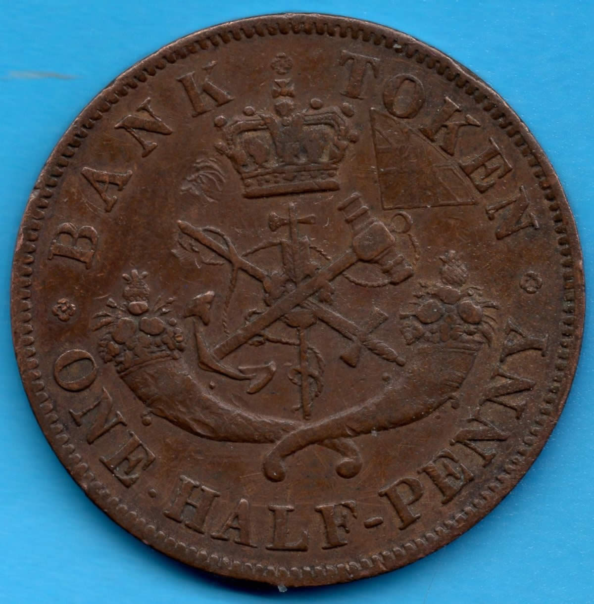 1850-Half-Penny-Bank-Token