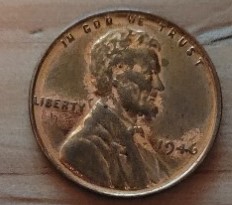 1946-Wheat-Penny,-Strange-Color/Look