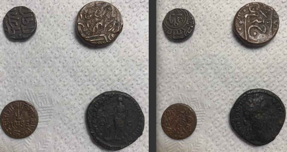 Unknown-Ancient-Coins-Lot-Of-4?!-I-Don't-Know-What-They-Are!