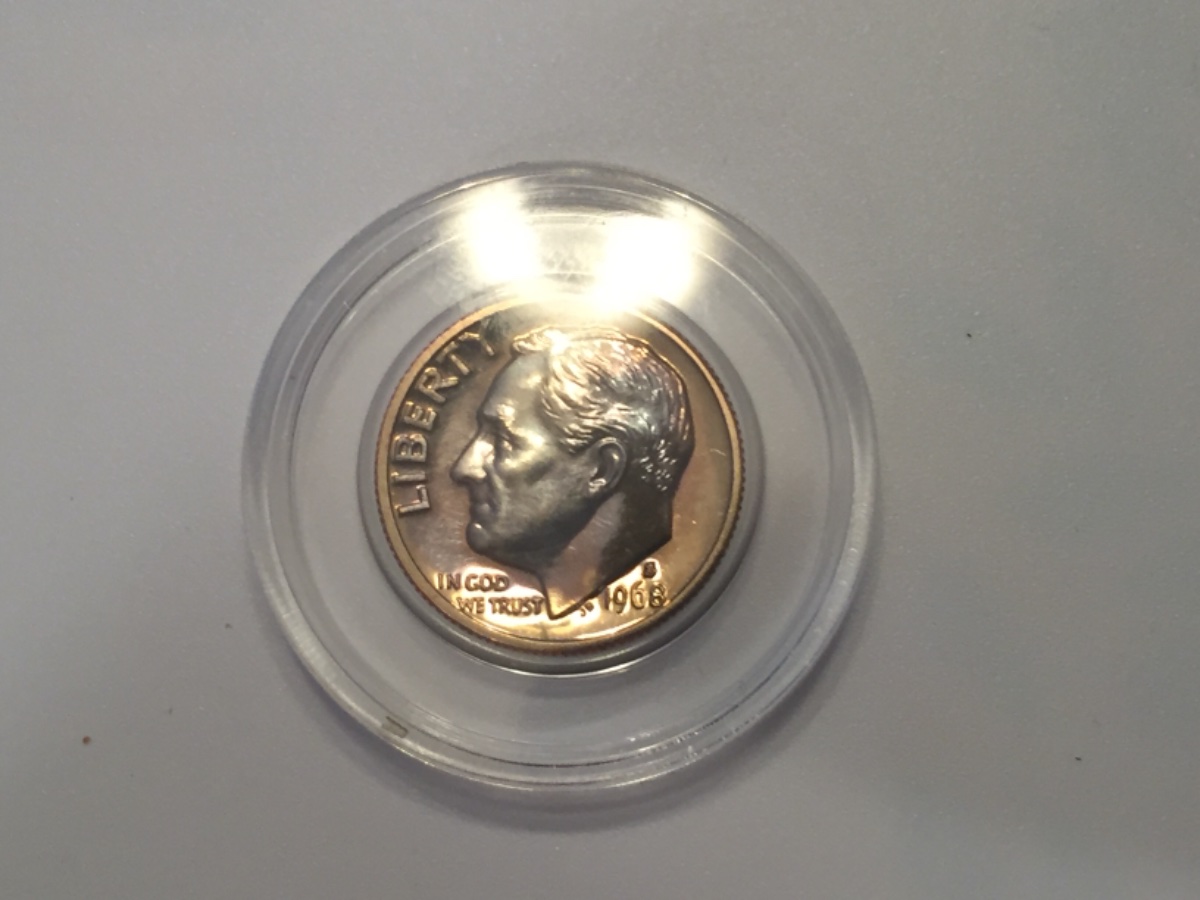 1968-S-Proof-Dime-Toned!