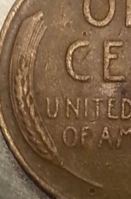 1944-Wheat-Cent,-Doubled-Or-Caused-By-Loose-Planchet-Obverse,-Reverse-Wheat