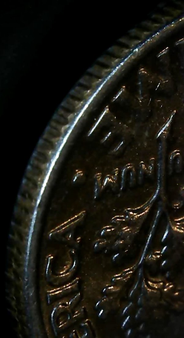 1986-P--Roosevelt-Dime.-Railroad-Rim,-Crack-Along-Edge.