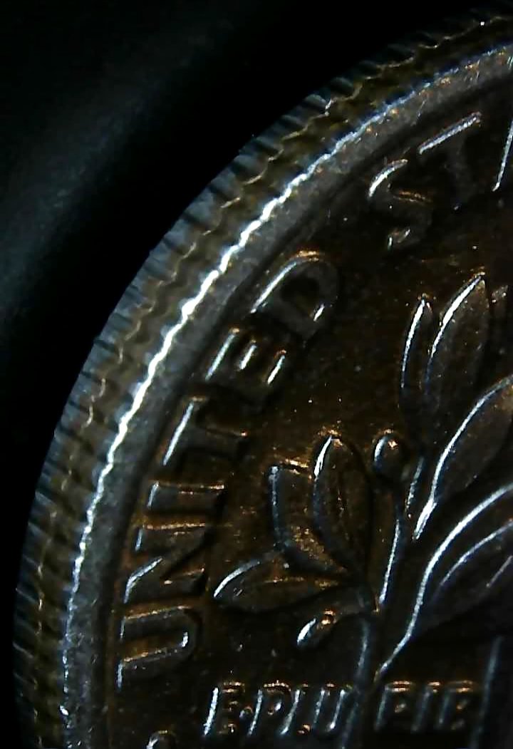 1986-P--Roosevelt-Dime.-Railroad-Rim,-Crack-Along-Edge.