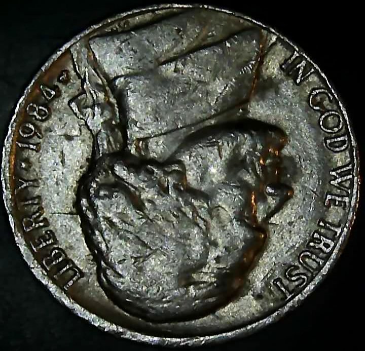 1984-P-Jefferson-Nickel-With-Strong-Die-Clashing.
