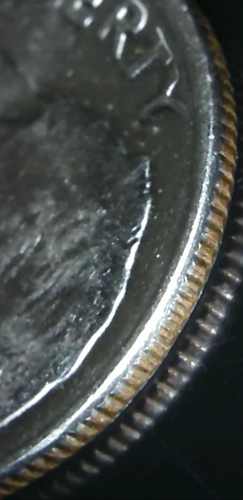 1986-P--Roosevelt-Dime.-Railroad-Rim,-Crack-Along-Edge.