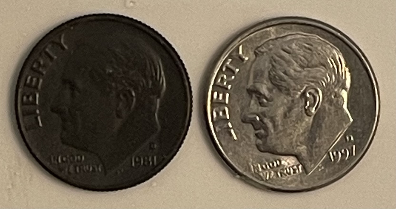 Blackened-1981-D-Dime