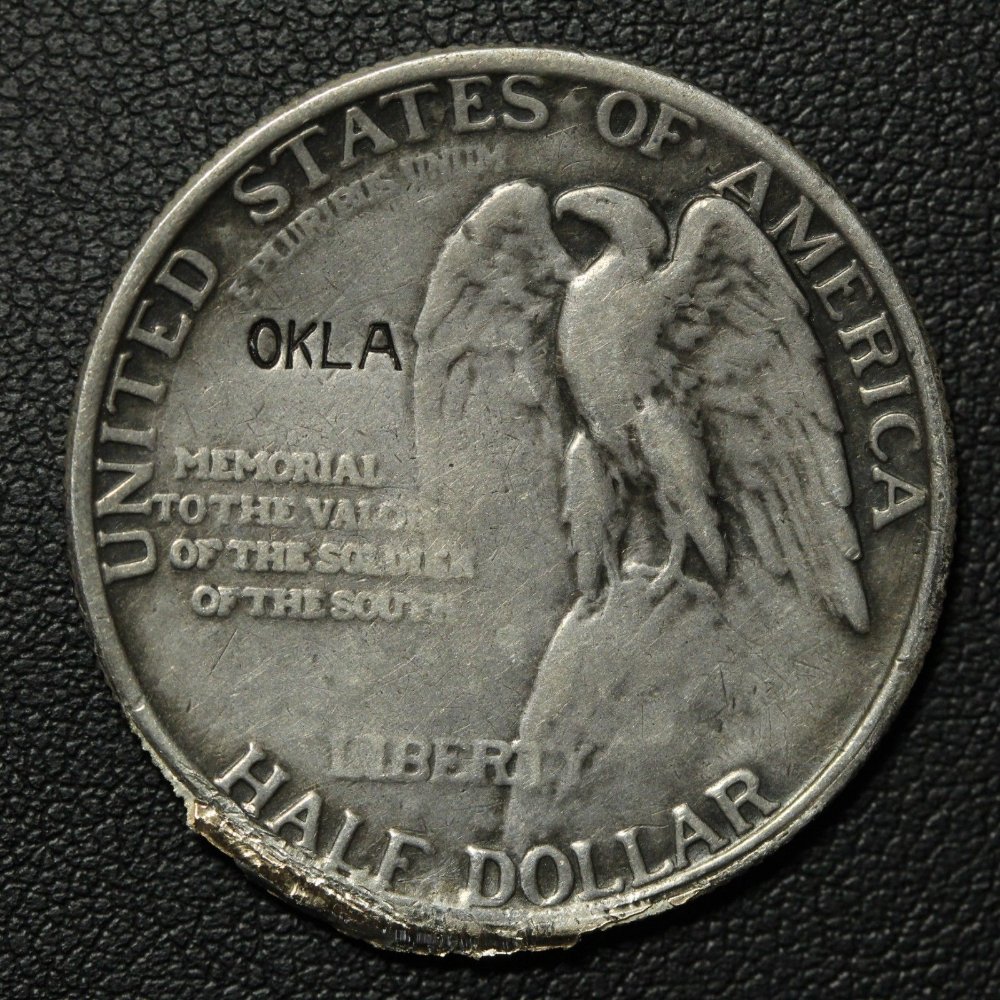 Okla-Counterstamp-On-1925-Stone-Mountain-Commemorative