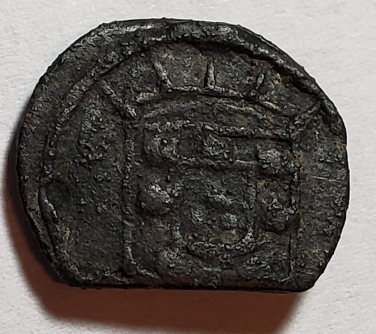 Old-Portugal-Coin?--Unknown-Id:-16th-Century-Portuguese-Malacca-Tin-Dinheiro