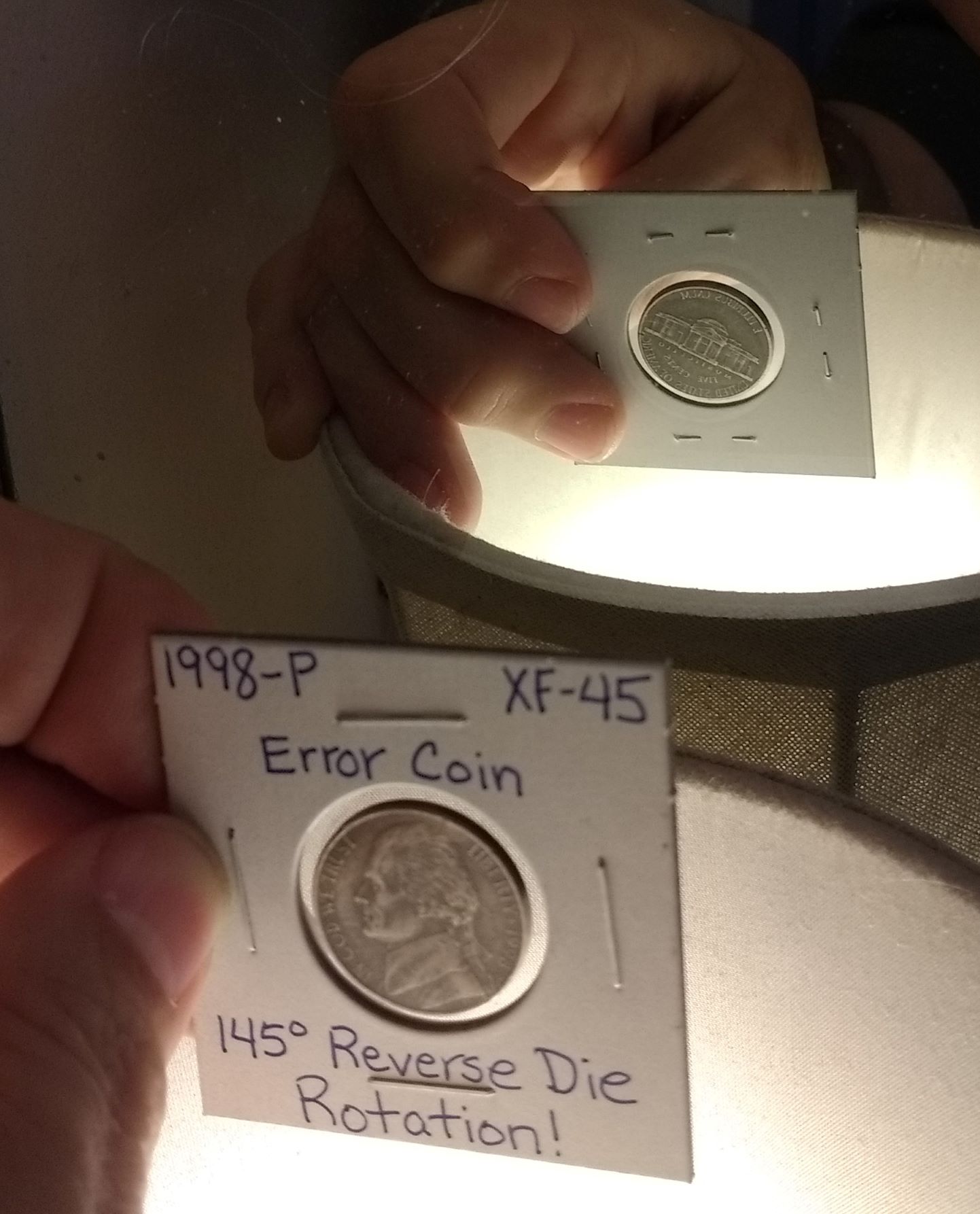 Die-Rotation-Error-About-45°-1998-P-Jefferson-Nickel