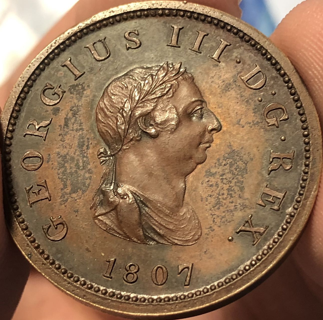 Taylor-1807-Proof-Halfpenny-Bronzed-Restrike