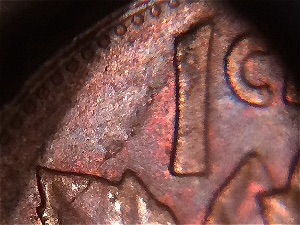 1977-Canadian-Cent-Massive-Lamination-Crack-Or-Something...