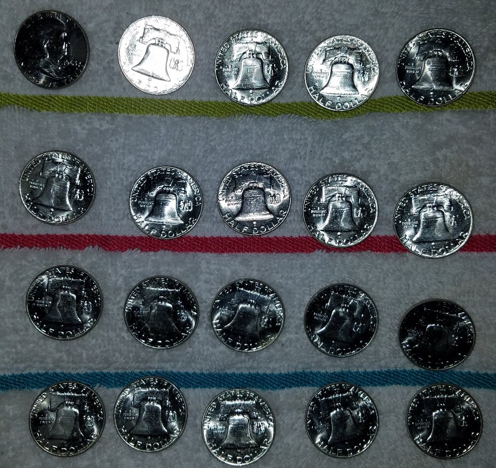 Picked-This-Roll-Of-1963-D-Franklin-Halves-Today,-Not-Sure-What-To-Do-Next