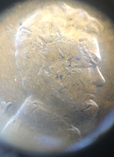 1964-D-Penny-With-Missing-Ear-Detail-And-Smudged-9-In-Date