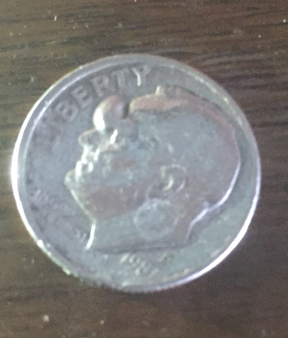 1987-Dime-D-Has--Abnormal-Face-And-Circle-On-Neck.-Number-6-And-Letter-S-In