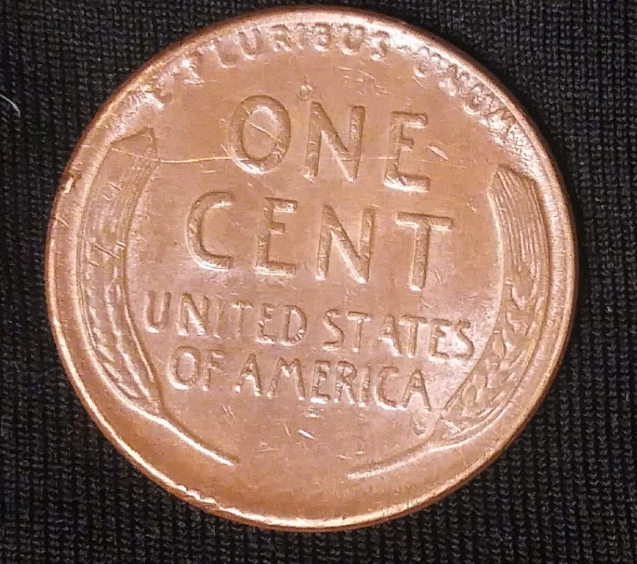 1954-P-Wheat-Cent.-I-Was-Wondering-If-The-Top-Of-The-Coin-Is-Doubled-Or-Just-From-A-Grease-Error?