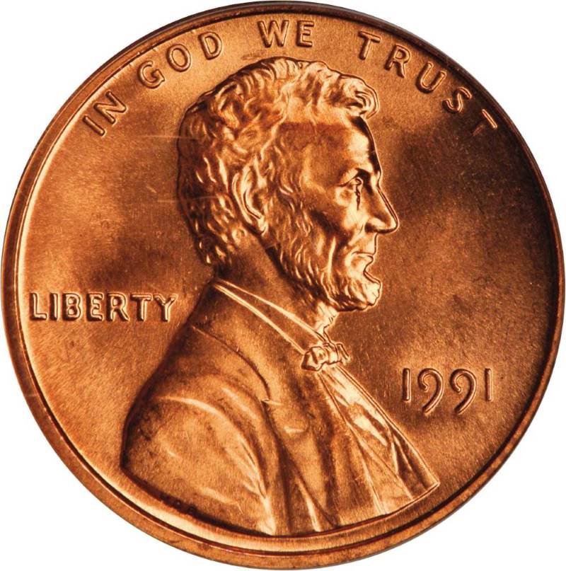 1991-Lincoln-Penny,-Is-This-An-Error-On-The-Bowtie?