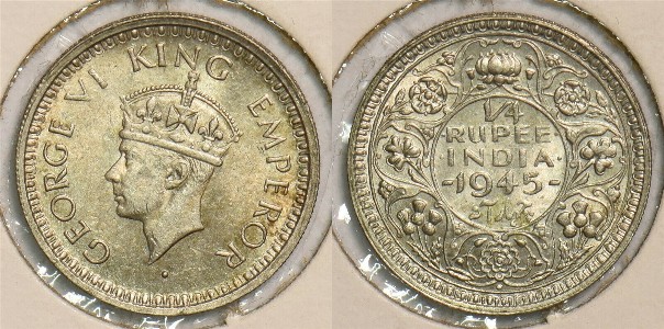 India-1945-1/4-Rupee-Error?