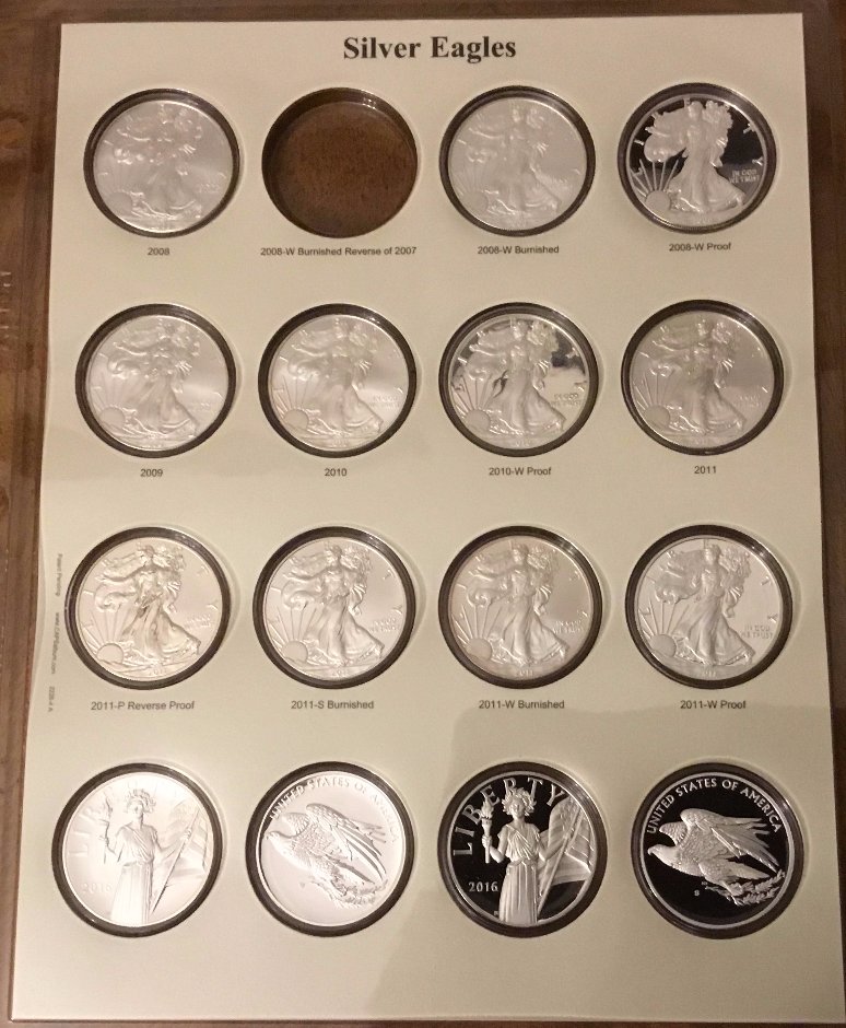 American-Silver-Eagles-Set---CAPS-Album---Photos