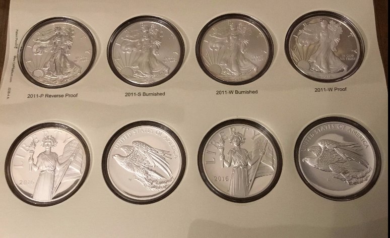 American-Silver-Eagles-Set---CAPS-Album---Photos