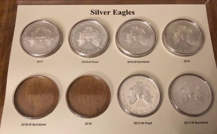 American-Silver-Eagles-Set---CAPS-Album---Photos