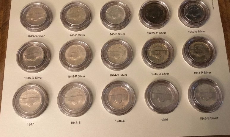 Jefferson-Nickel-Set-CAPS-V/S-Dansco---Photos