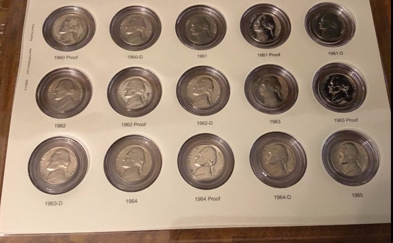 Jefferson-Nickel-Set-CAPS-V/S-Dansco---Photos