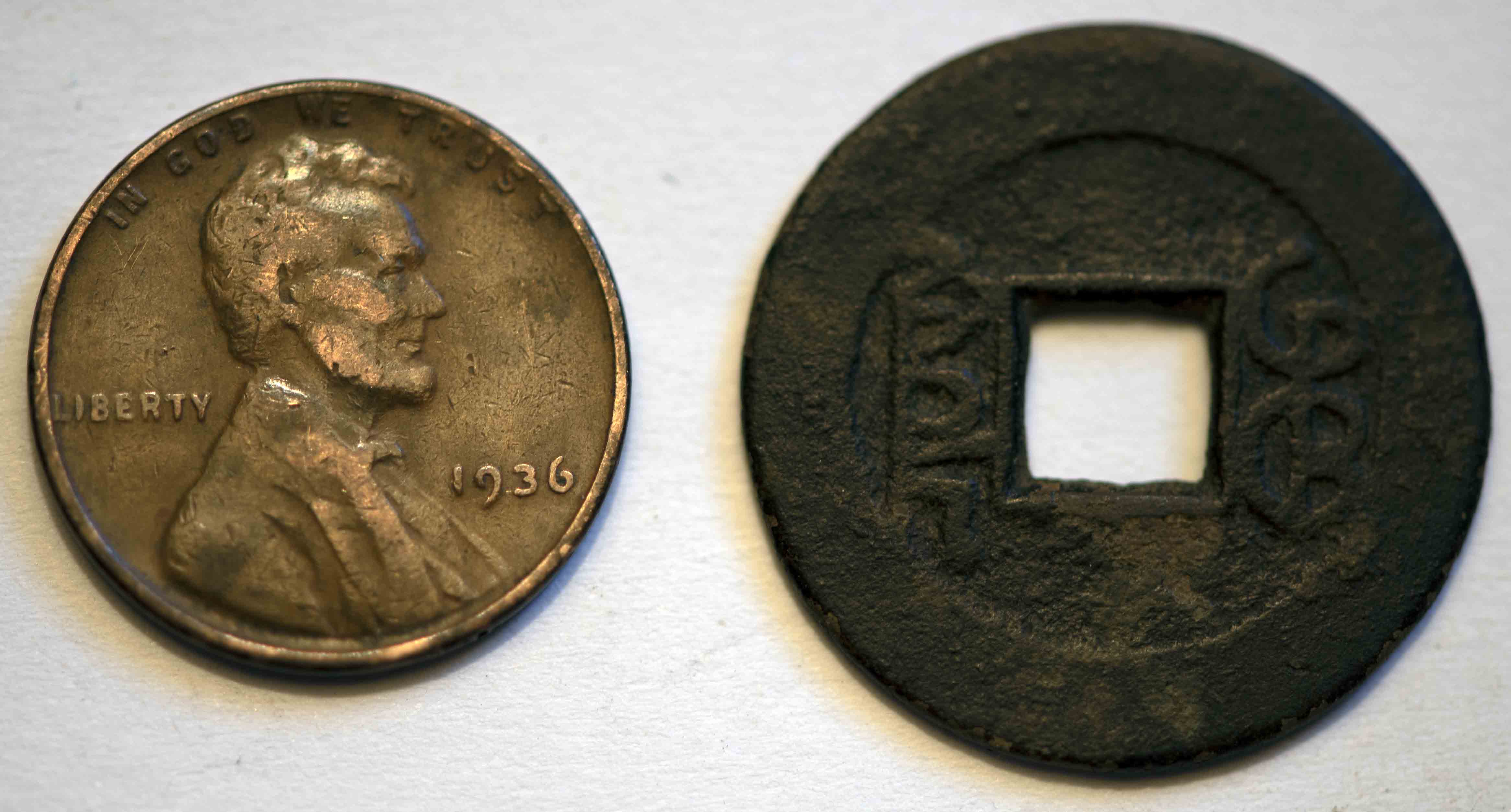 Old-Chinese-Coin-Found-In-East-Hampton,-NY