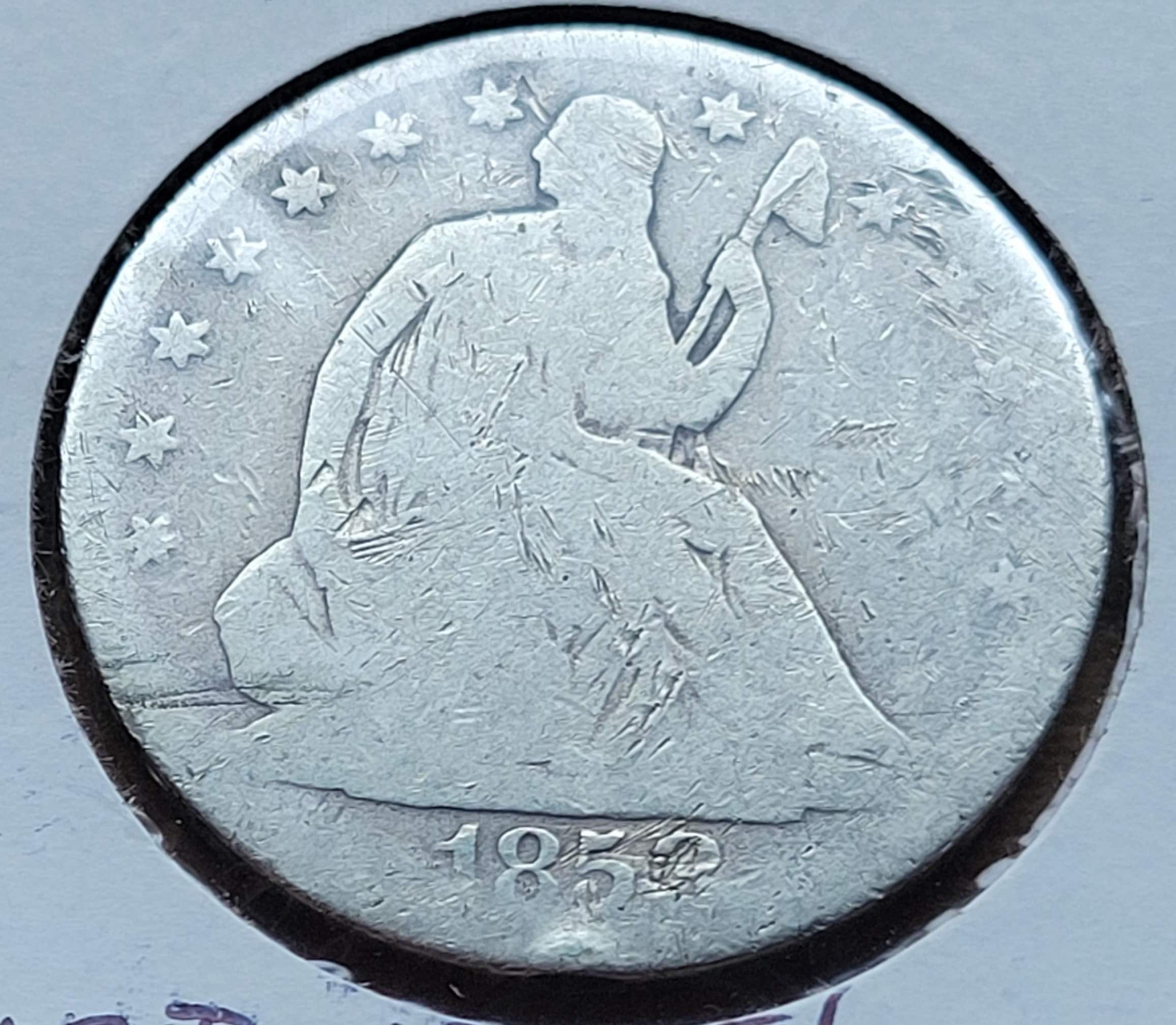 1853-O-Seated-Half-Dollar-W/O-Arrows/Rays---Worn-Out/Counterfeit/Real