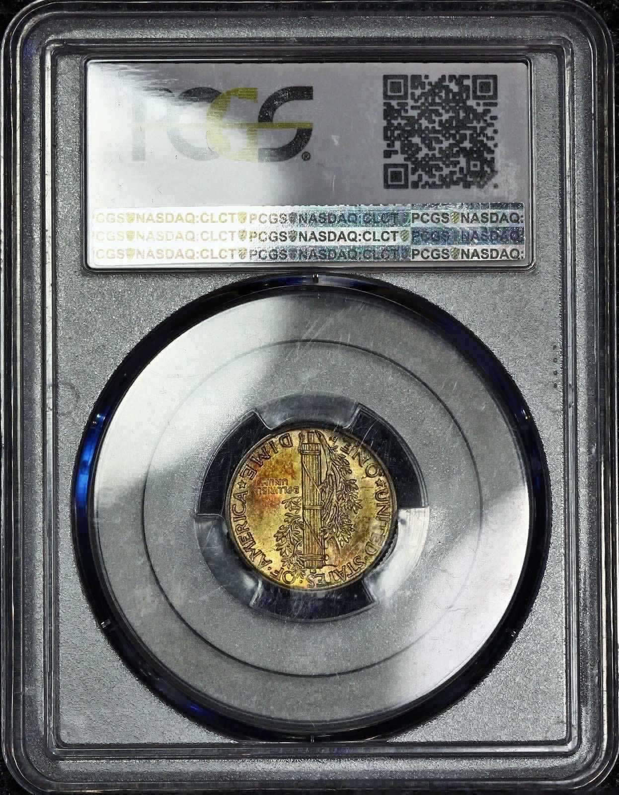 Colorfully-Toned-1941-D-Mercury-Dime