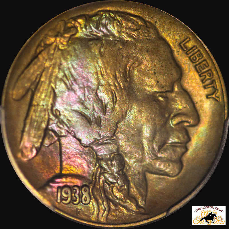Monster-Toned-1938-D-Buffalo-Nickel-MS-64-CAC-Just-Obverse-Cropped