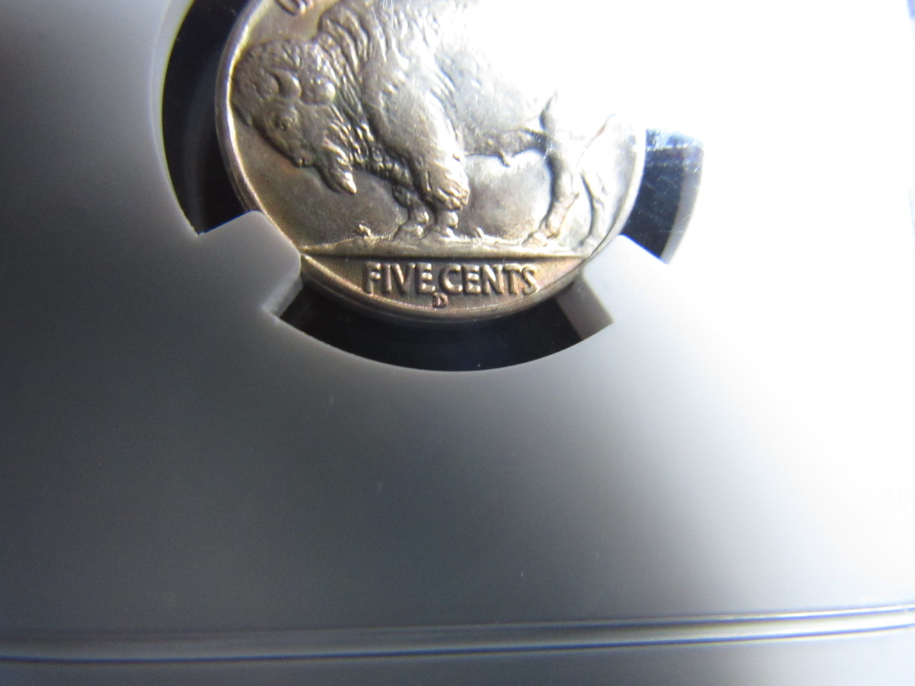 1938-D/D-Colorful-Buffalo-Nickel-On-Obverse-Slight-Color-Reverse-MS-65