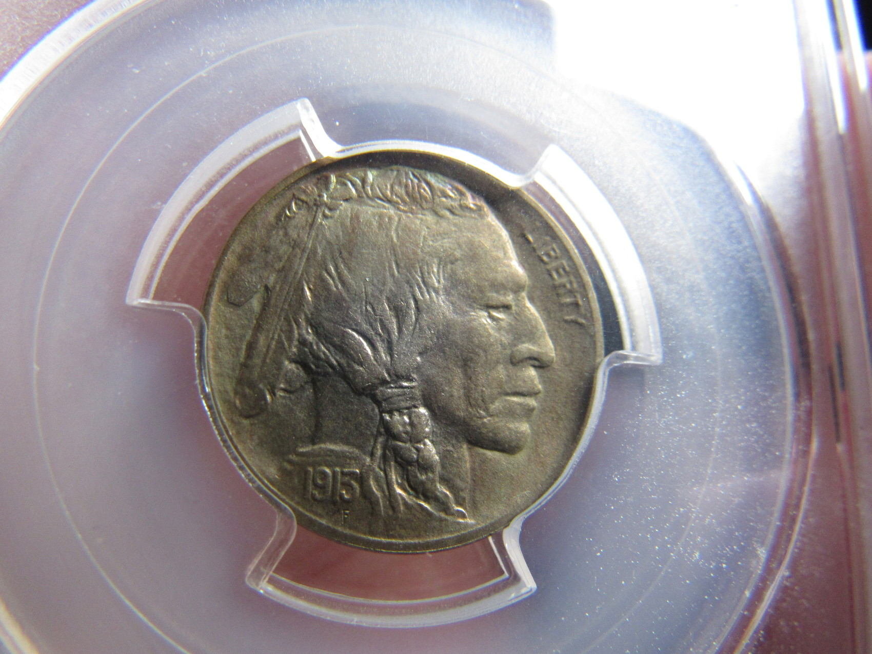 1913-Monster-Rainbow-Toned--Buffalo-Nickel-Type-I-Obverse-And-Reverse