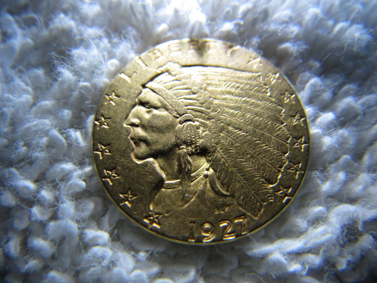 1927-&1928-Around-AU-Raw-$2.50-Gold-Indians