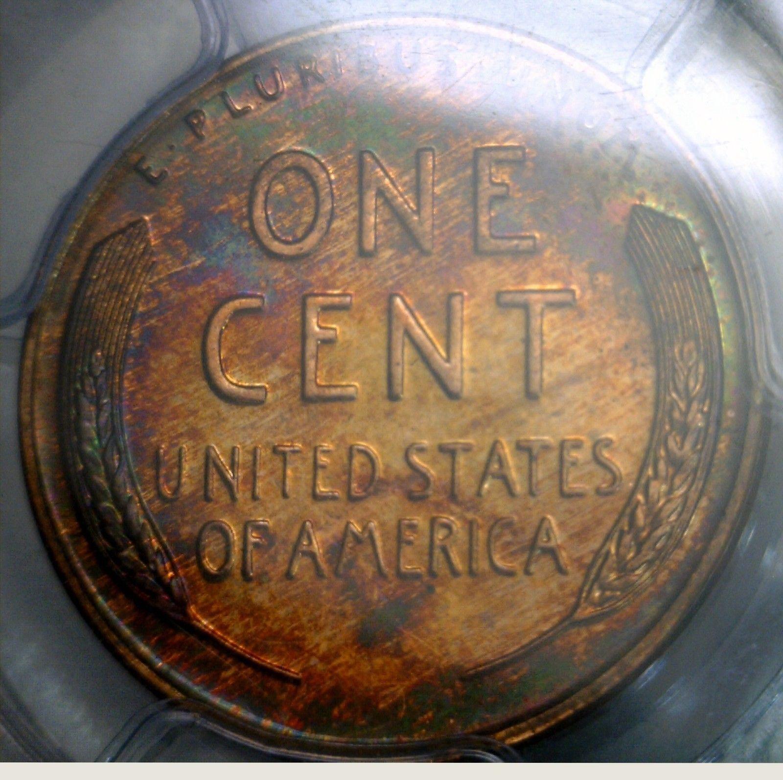 1954-PR-64RB-Lincoln-Cent-Pop-3/2-And-1961-PR-67RD-Lincoln-Cent-With-Color