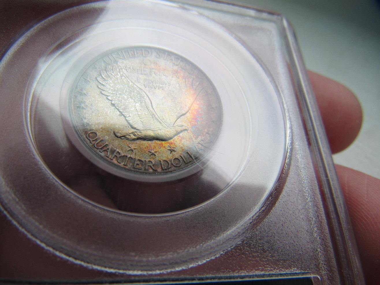 1925-Standing-Liberty-Quarter-Fh-With-Colorful-Reverse-In-OGH