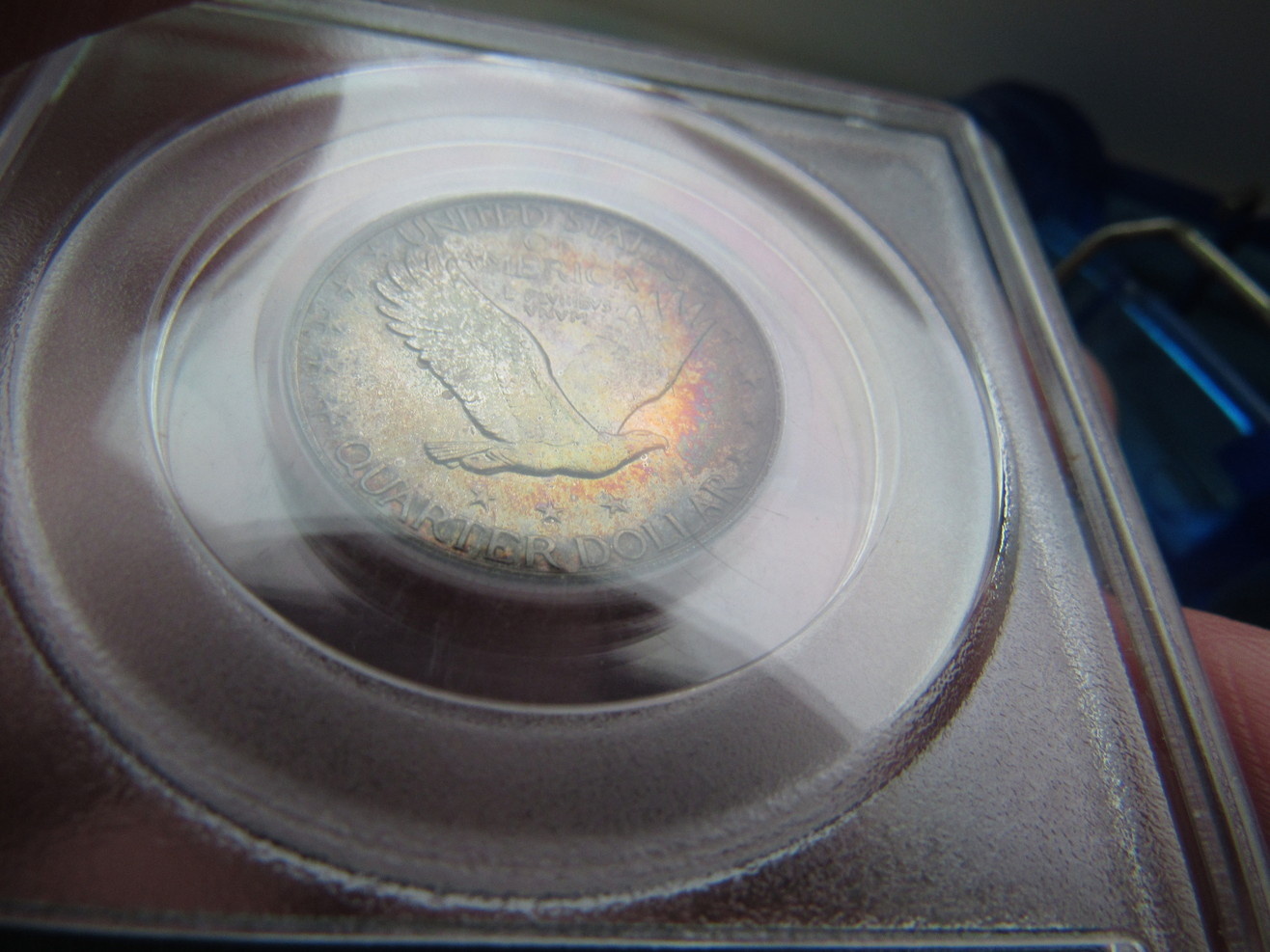 1925-Standing-Liberty-Quarter-Fh-With-Colorful-Reverse-In-OGH