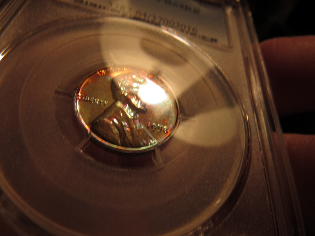 1954-PR-64RB-Lincoln-Cent-Pop-3/2-And-1961-PR-67RD-Lincoln-Cent-With-Color