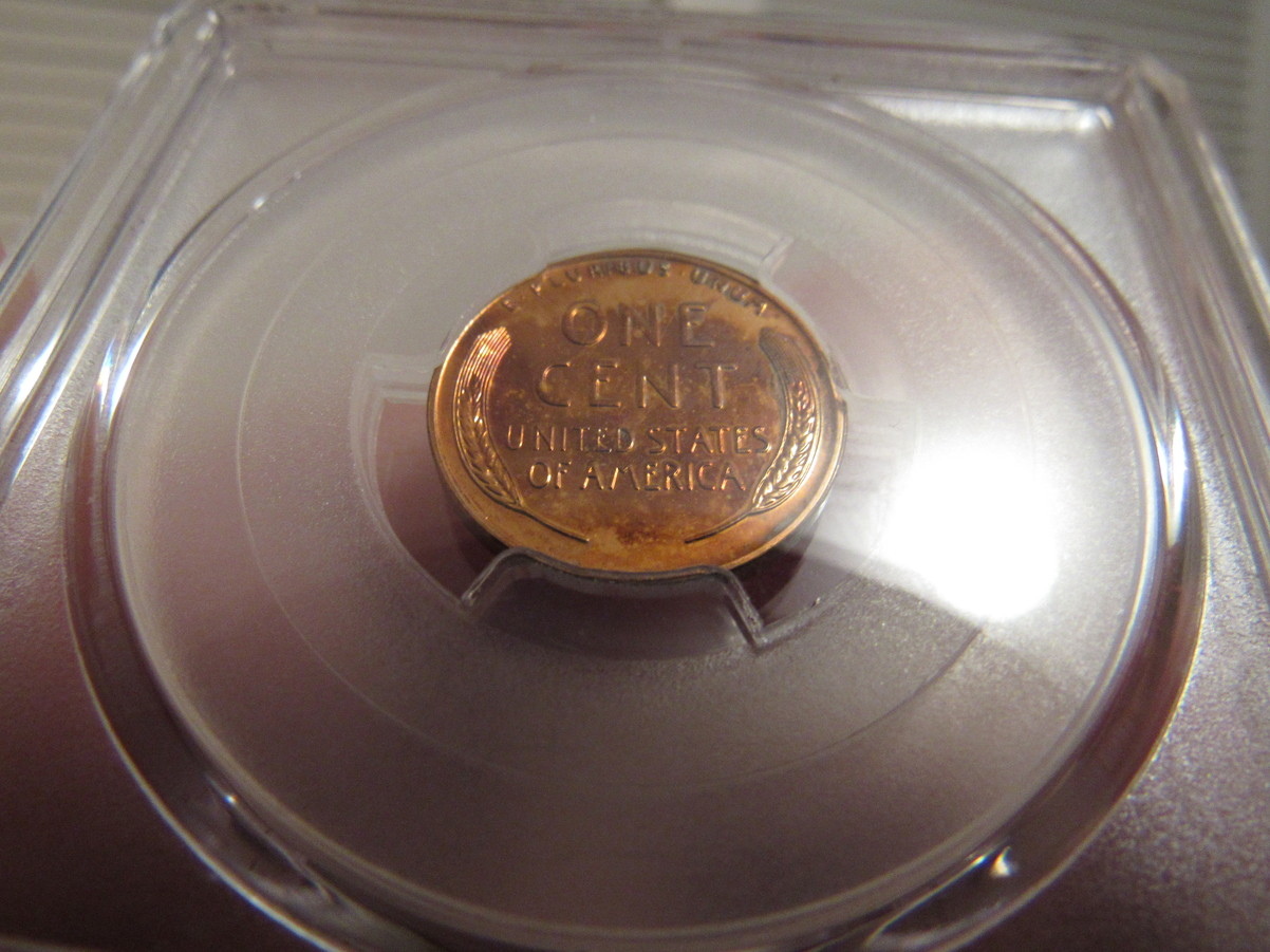 1954-PR-64RB-Lincoln-Cent-Pop-3/2-And-1961-PR-67RD-Lincoln-Cent-With-Color