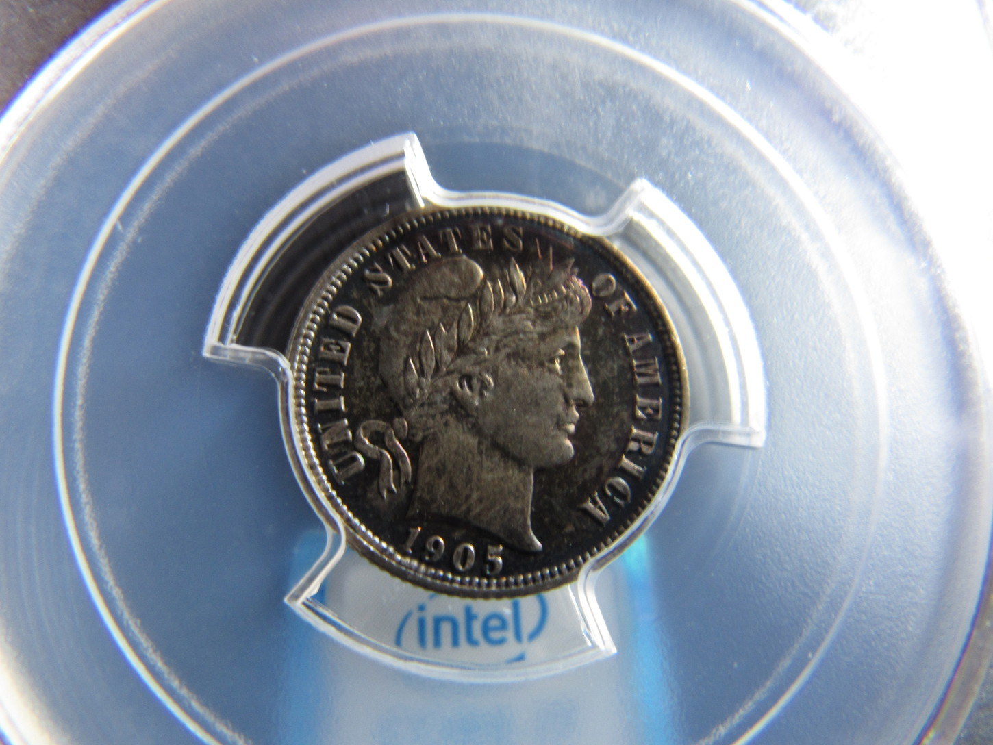 1905-PCGS-Proof-66-Barber-Dime-Colorfully-Toned