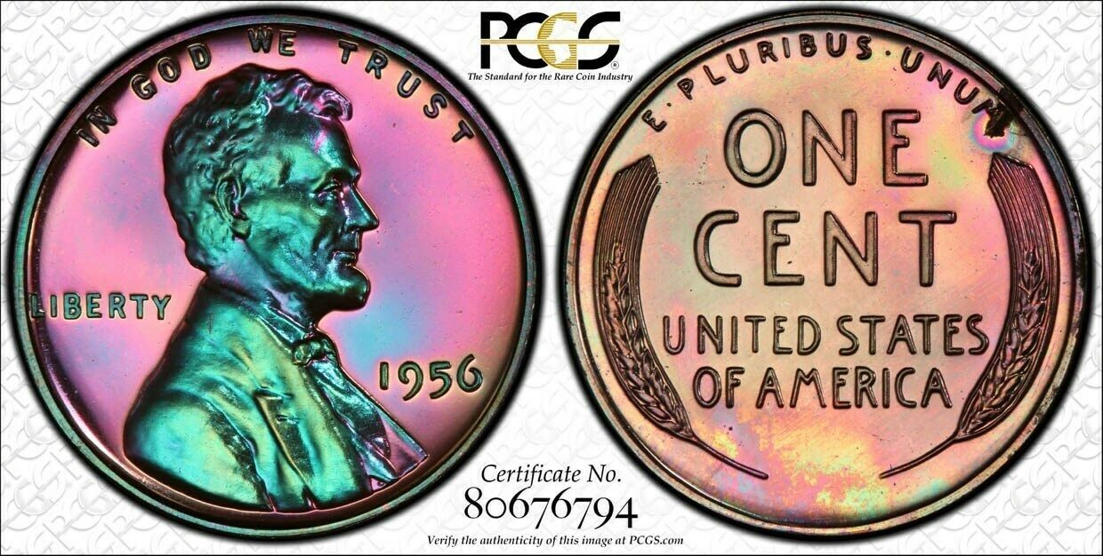 1956-Proof-Lincoln-Cent-Amazingly-Toned-Beauty