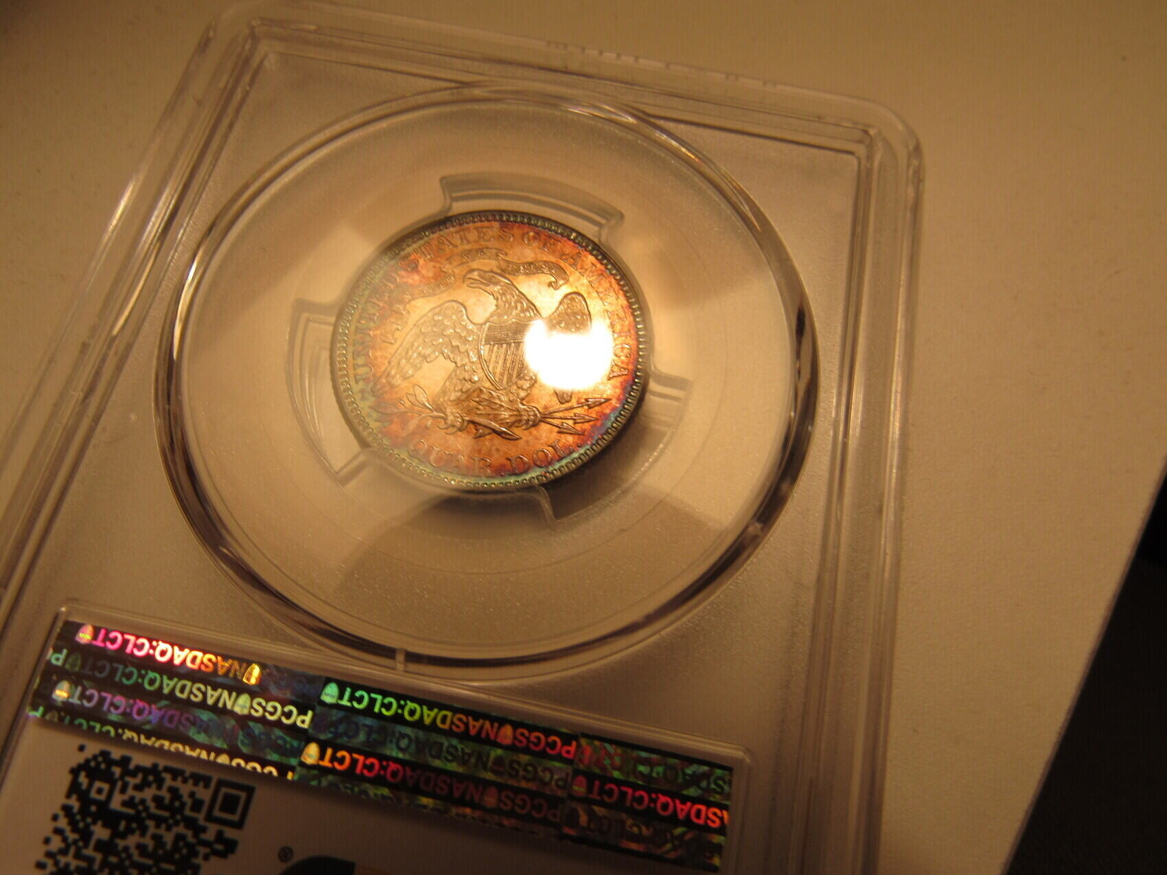 1876---MS-61-PCGS-Graded-Seated-Liberty-Quarter