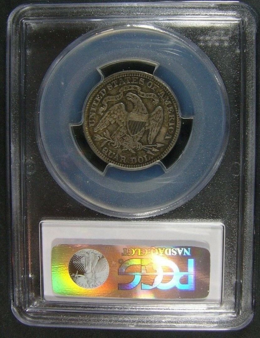 1891-PCGS-62-CAC-Seated-Liberty-Quarter--&-1873-AU-55-PCGS-No-Arrows-Open-3