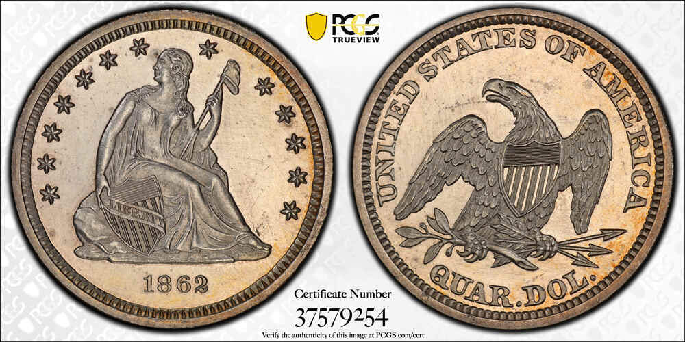 1862-PF-61-Seated-Liberty-Quarter